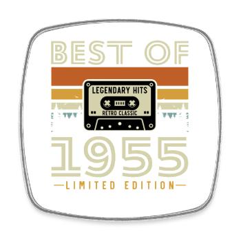 1955 Vintage Retro Geburtstagsgeschenk - Viereckiger Kühlschrankmagnet - Weiß - Vorne