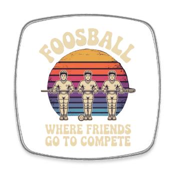 Évolution du Foot de table Baby-foot Drôle Baby-foot - Magnet carré - blanc - Devant