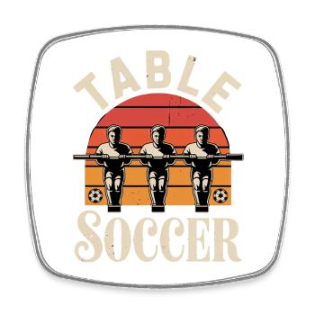 Évolution du Foot de table Baby-foot Drôle Baby-foot - Magnet carré - blanc - Devant
