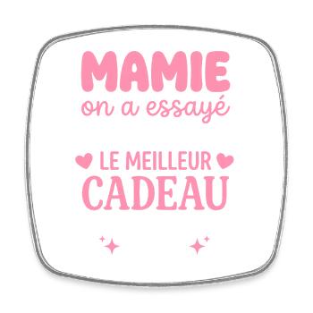 Mamie cherche le meilleur cadeau - Magnet carré - blanc - Devant