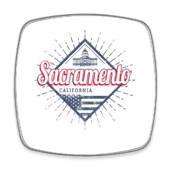 Sacramento en Californie, États-Unis, États-Unis - Magnet carré - blanc - Devant