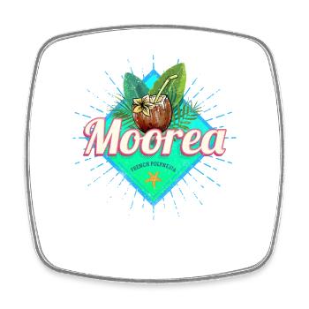 Moorea Französisch-Polynesien Insel Souvenir - Viereckiger Kühlschrankmagnet - Weiß - Vorne