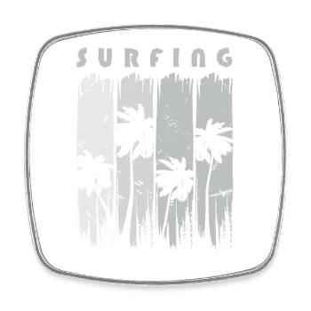 Surf Surfen Surfer - Square fridge magnet - white - Front