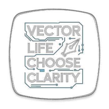 Logo Designer Vector Life Choose Brand Designer - Square fridge magnet - white - Front