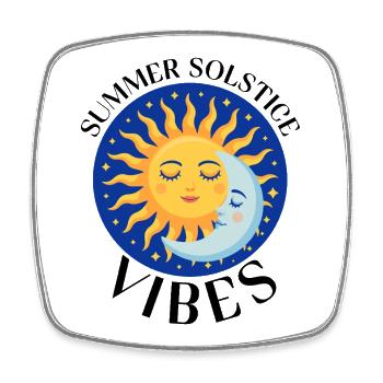 Litha Pagan: Sommersonnenwende, Mittsommer, Mittsommer, Mittsommer. - Viereckiger Kühlschrankmagnet - Weiß - Vorne