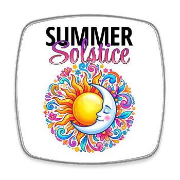 Litha Pagan: Sommersonnenwende, Mittsommer, Mittsommer, Mittsommer. - Viereckiger Kühlschrankmagnet - Weiß - Vorne