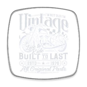 Cadeau d’anniversaire vintage de moto vintage 1976 - Magnet carré - blanc - Devant