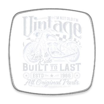 1966 Jahrgang Geburtstag Vintage Motorrad Geschenk - Viereckiger Kühlschrankmagnet - Weiß - Vorne