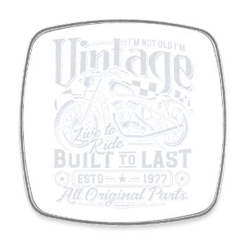 1977 Vintage Birthday Vintage Motorcycle Gift - Square fridge magnet - white - Front
