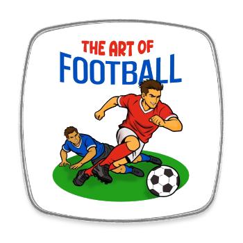 Kunst des Fußballs: Dribbling - Viereckiger Kühlschrankmagnet - Weiß - Vorne
