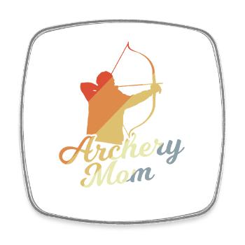 Archer Mother - Square fridge magnet - white - Front