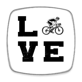 Gift idea for a road bike with road bike - Square fridge magnet - white - Front