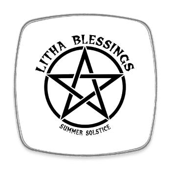 Litha Pagan: Sommersonnenwende, Mittsommer, Mittsommer, Mittsommer. - Viereckiger Kühlschrankmagnet - Weiß - Vorne