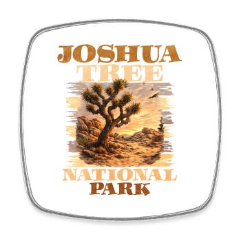 Joshua Tree National Park Vista - Square fridge magnet - white - Front