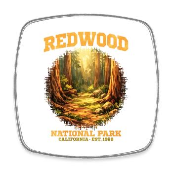 Redwood National Park California - Square fridge magnet - white - Front