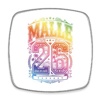 Malle 26 Bunt 2026 - Square fridge magnet - white - Front
