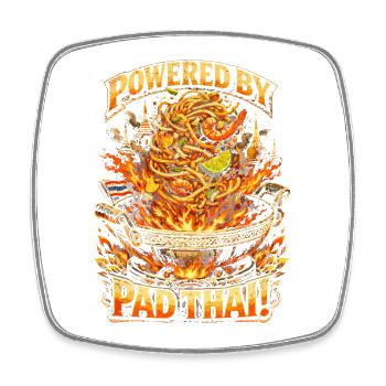 Thailand Thai Pride Powered By Pad Thai - Square fridge magnet - white - Front