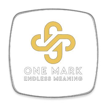 Designer de logos One Mark Endless Graphiste - Magnet carré - blanc - Devant