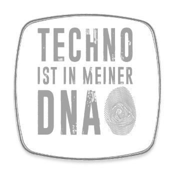 Techno DNA Fingerprint Motiv - Viereckiger Kühlschrankmagnet - Weiß - Vorne