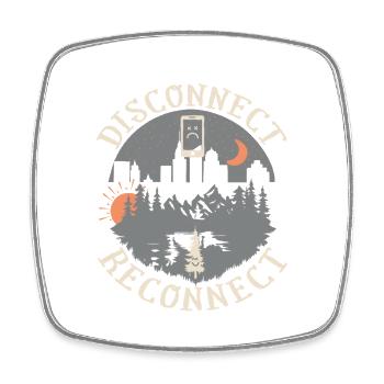 Campeur Randonneur Scout Camping Randonnée Montagnes Forêt - Magnet carré - blanc - Devant
