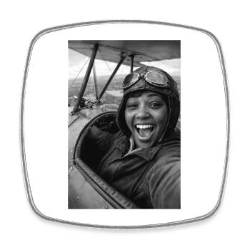 Bessie Coleman Selfie  - Viereckiger Kühlschrankmagnet - Weiß - Vorne