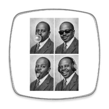 Scott Joplin Collage - Viereckiger Kühlschrankmagnet - Weiß - Vorne