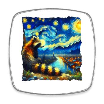 Nuit étoilée de Coati - Magnet carré - blanc - Devant