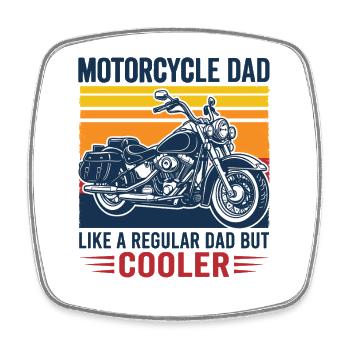 Motorcycle Dad Shirt Cooler Dad Biker Geschenk - Viereckiger Kühlschrankmagnet - Weiß - Vorne