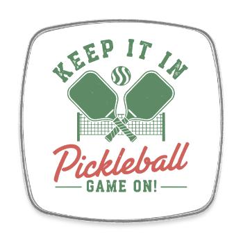 Pickleball Keep It In Game On funny player pickle - Viereckiger Kühlschrankmagnet - Weiß - Vorne