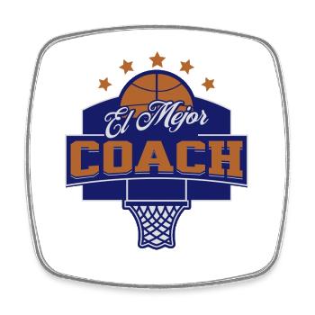 Bester Basketballtrainer - Viereckiger Kühlschrankmagnet - Weiß - Vorne