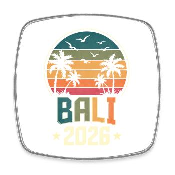Bali 2026 - Square fridge magnet - white - Front
