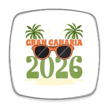 Gran Canaria 2026 - Square fridge magnet - white - Front
