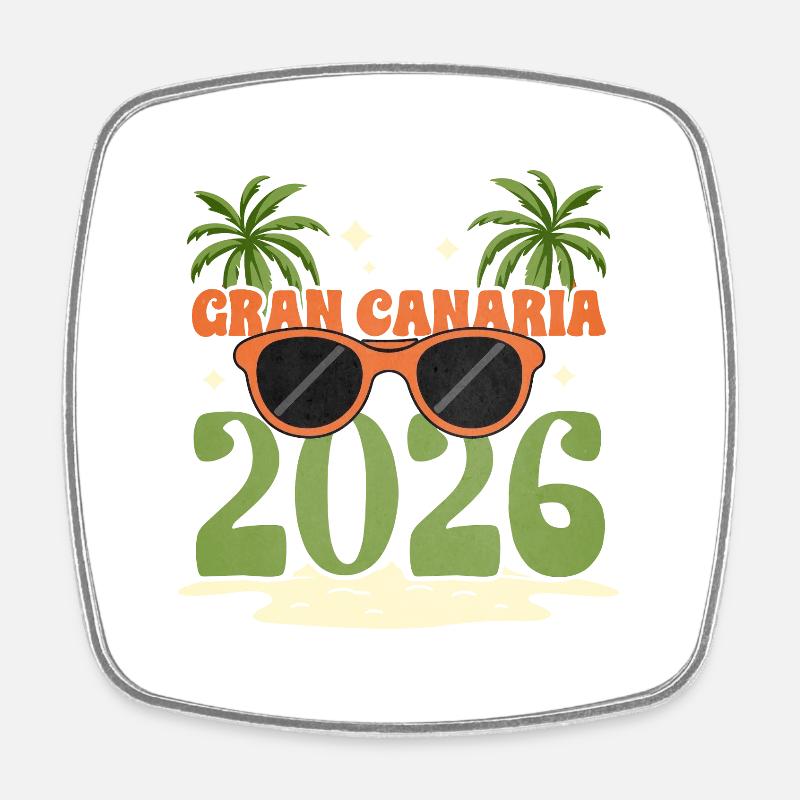 Gran Canaria 2026 - Square fridge magnet - white