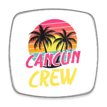 Cancun Crew - Viereckiger Kühlschrankmagnet - Weiß - Vorne