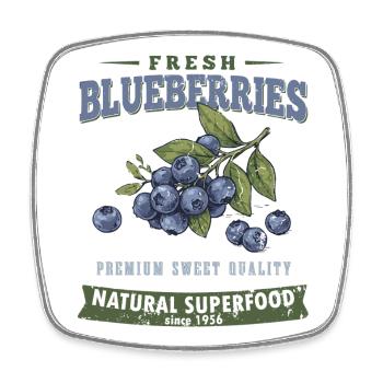 Vintage Blaubeer Shirt, Sweet Blueberry Style - Square fridge magnet - white - Front