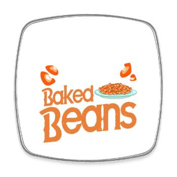 Just Really Like Baked Beans - Square fridge magnet - white - Front