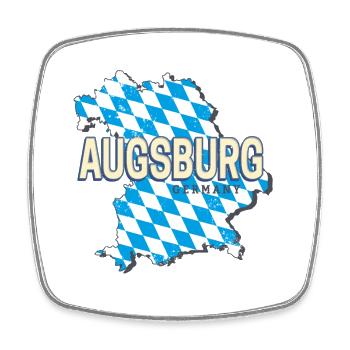 Augsburg City in Bavaria Germany Souvenir - Square fridge magnet - white - Front