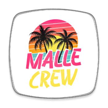 Malle Crew - Magnet carré - blanc - Devant
