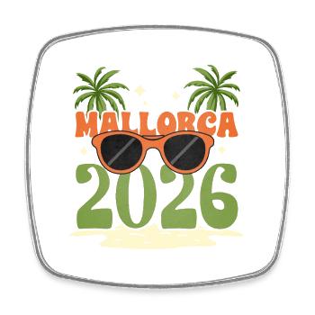 Mallorca 2026 - Square fridge magnet - white - Front