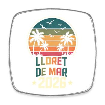 Lloret De Mar 2026 - Viereckiger Kühlschrankmagnet - Weiß - Vorne