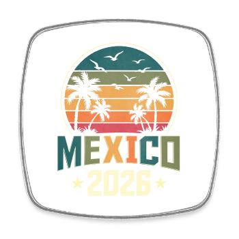 Mexico 2026 - Square fridge magnet - white - Front