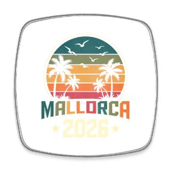 Mallorca 2026 - Square fridge magnet - white - Front