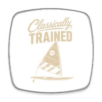Classically Trained Sailor Tee - Viereckiger Kühlschrankmagnet - Weiß - Vorne