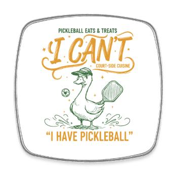 Pickleball, lustiger Spieler, ich kann nicht, ich habe Pickleball. - Viereckiger Kühlschrankmagnet - Weiß - Vorne