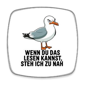  Wenn Du Das Lesen Kannst Steh Ich Zu Nah Lustige - Viereckiger Kühlschrankmagnet - Weiß - Vorne