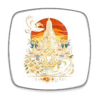 Thailand Thai Pride - Square fridge magnet - white - Front
