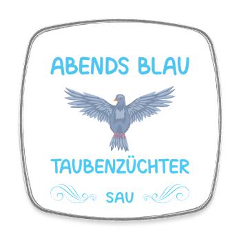 Taubenzüchter Taube Taubenzucht Spruch Brieftaube - Viereckiger Kühlschrankmagnet - Weiß - Vorne