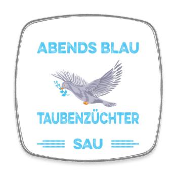 Taubenzüchter Spruch Lustig Taubenflüsterer - Viereckiger Kühlschrankmagnet - Weiß - Vorne