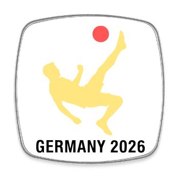 Fußballer 2026 Deutschland Fan - Viereckiger Kühlschrankmagnet - Weiß - Vorne