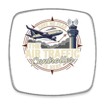 Air Traffic Controller Flugzeug Tower Spruch - Viereckiger Kühlschrankmagnet - Weiß - Vorne